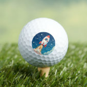 Cute space rocket blasting off golfball (Insitu T-Shirt)