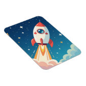 Cute space rocket blasting off magnet (Rechte Seite)