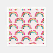 Cute Sparkly Sequin Rainbow Birthday Party Serviette (Vorderseite)