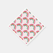 Cute Sparkly Sequin Rainbow Birthday Party Serviette (Ecke)