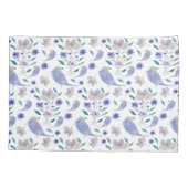 Cute Sparrow With a Flower Hat Kissenbezug (Rückseite)