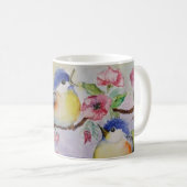 Cute Sparrows Coffee Mug - Painting Kaffeetasse (VorderseiteRechts)