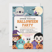 Cute Spooktacular Halloween Costume Party Kids Einladung (Vorderseite)