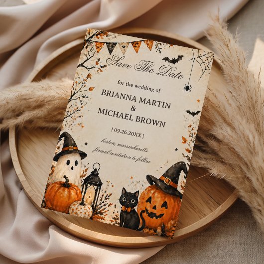 Cute Spooky Autumn Save The Date