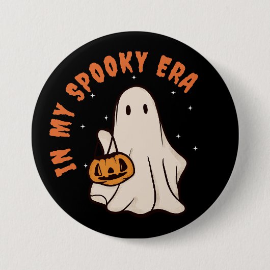 Cute Spooky Ghost-Ära Button (Vorderseite)