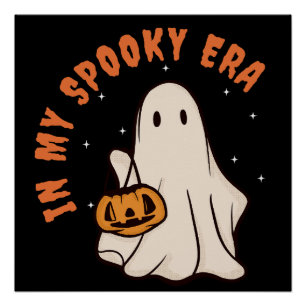 Cute Spooky Ghost Ära Poster