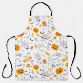 Cute Spooky Halloween Candy and Pumpkins Pattern Schürze (Vorderseite)