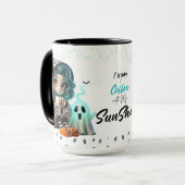 Cute Spooky Halloween Girl Coffee Classic Tasse (Vorderseite Links)