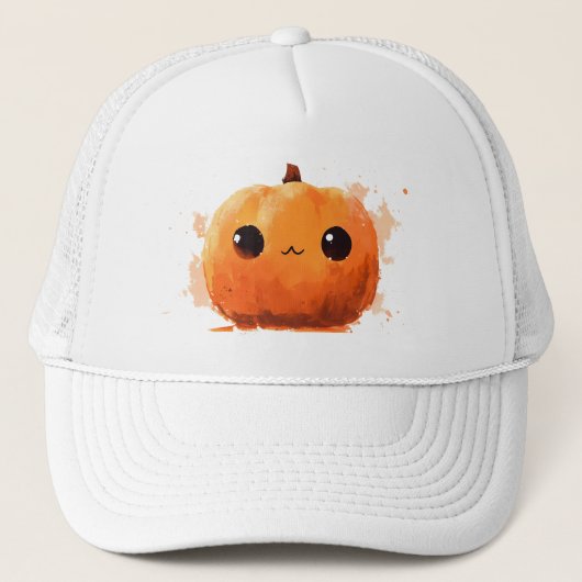 Cute & Spooky Jack-O-Lantern Cap Truckerkappe (Vorderseite)
