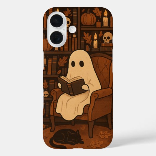 Cute Spooky Library, Autumn Reading Ghost Case-Mate iPhone Hülle (Rückseite)