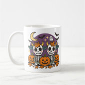 Cute Spooky Skeleton Cows with Classic Mug, 11 oz Kaffeetasse (Links)