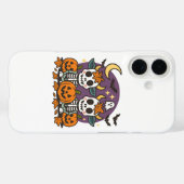Cute Spooky Skeleton Cows with Pumpkins  Case-Mate iPhone Hülle (Rückseite (Horizontal))