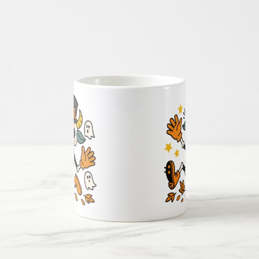 Cute Spooky Skeleton Goat Classic Mug, 11 oz Kaffeetasse (Mittel)