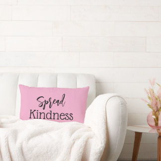 Cute Spread Kindness Baby Pink Throw Pillow Lendenkissen
