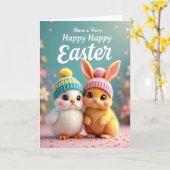 Cute Spring Animals Greeting Card Karte (Gelbe Blume)