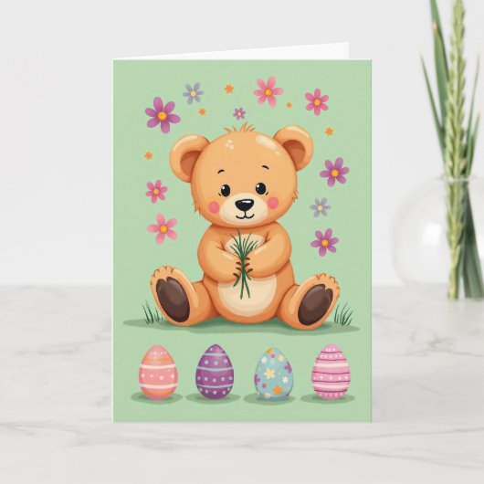 Cute Spring Bear Friend Card Karte (Vorderseite)