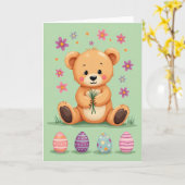Cute Spring Bear Friend Card Karte (Gelbe Blume)
