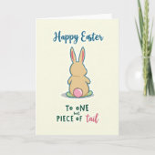 Cute Spring Bunny Fun Message Card Karte (Vorderseite)