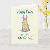 Cute Spring Bunny Fun Message Card Karte (Gelbe Blume)