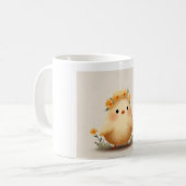 Cute Spring Chick Mug | Daisy Flower Bird Kaffeetasse (Vorderseite Links)