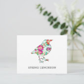 Cute Spring Luncheon Invitation Postkarte (Stehend Vorderseite)