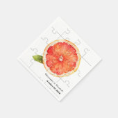 Cute Squeeze the Day Citrus Grapefruit Wedding Serviette (Ecke)