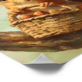 Cute Squirrel Autumn Safari Nursery Art Poster (Ecke)