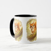 Cute Squirrel Coffee Mug – Adorable Baby Squirrel Tasse (Vorderseite Links)