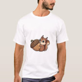 Cute Squirrel Hugging Giant Acorn T-Shirt (Vorderseite)