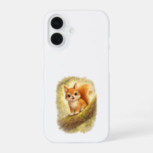 Cute Squirrel iPhone 16 Case Kawaii Forest Hülle