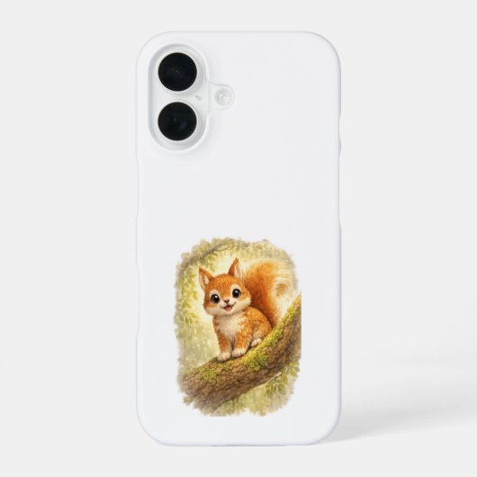 Cute Squirrel iPhone 16 Case Kawaii Forest Hülle (Rückseite)