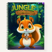 Cute Squirrel Jungle Welcome Woodland Wildlife 🐿 Notizblock (Vorderseite)