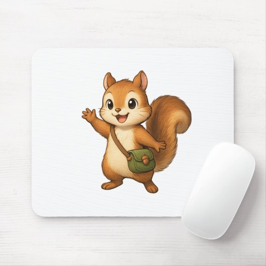 Cute Squirrel Mouse Pad – Okojo and Friends Mousepad (Mit Mouse)