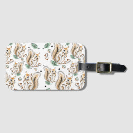 cute squirrel on luggage tag gepäckanhänger