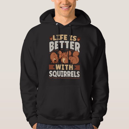 Cute Squirrel Rodent   With Squirrels Hoodie (Vorderseite)