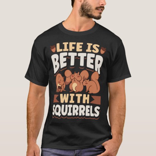 Cute Squirrel Rodent   With Squirrels T-Shirt (Vorderseite)