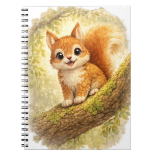 Cute Squirrel Spiral Notebook Kawaii Notizblock