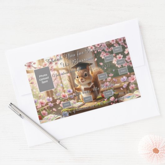 Cute Squirrel Teacher Appreciation Sticker Sheet (Umschlag)