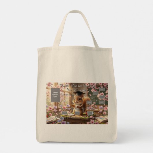 Cute Squirrel Teacher Appreciation Tote Bag Tragetasche (Rückseite)