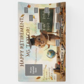 Cute Squirrel Teacher Retirement Photo Banner 2026 (Vertikal)