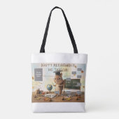 Cute Squirrel Teacher Retirement Shoulder Tote 202 Tasche (Rückseite)
