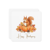 Cute squirrel thanksgiving card karte (Vorderseite/Rückseite Beispiel)