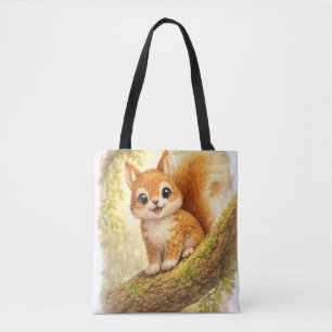 Cute Squirrel Tote Bag Kawaii Animal Tasche