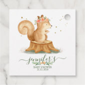 Cute Squirrel wildlife baby hello party Geschenkanhänger (Rückseite)