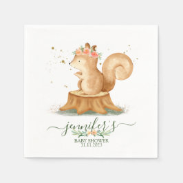 Cute Squirrel wildlife baby newborn Serviette