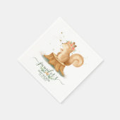 Cute Squirrel wildlife baby newborn Serviette (Ecke)