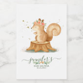Cute Squirrel wildlife farm forest animal Lebensmitteletikett (Einzelnes Label)
