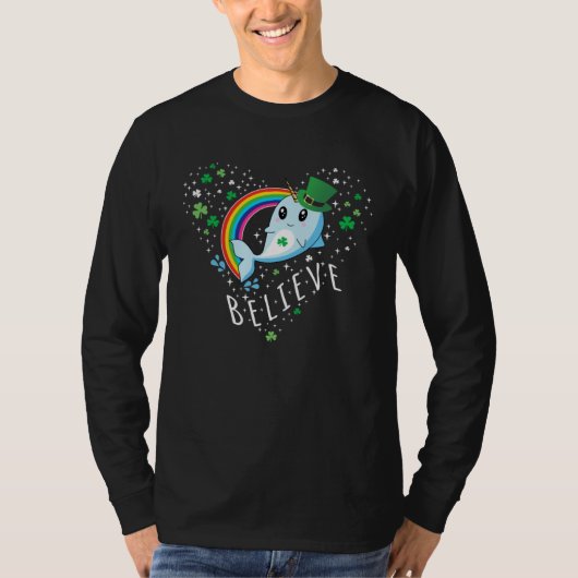 Cute St Patrick Leprechaun Animal Irish Narwhal Be T-Shirt (Vorderseite)