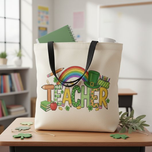 Cute St. Patrick’s Day Gift Lucky to Teach Teacher Tasche