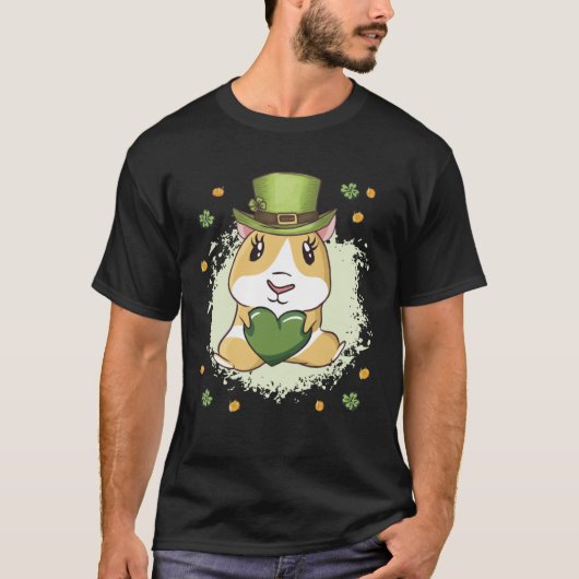 Cute St Patrick s Day Guinea Pig T-Shirt (Vorderseite)